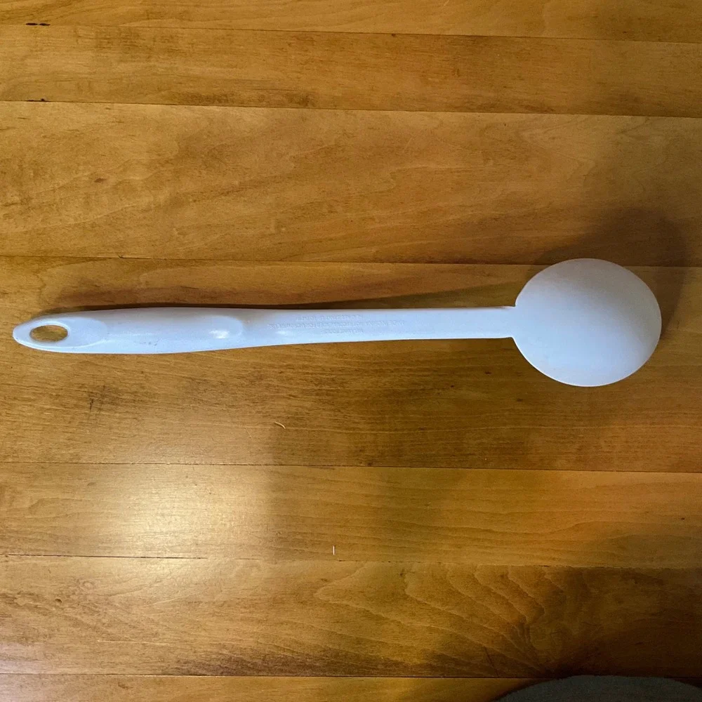 Vintage White Melamine Ladle Kitchen Utensil Heat Resistant‎ Up To 240F Heavy